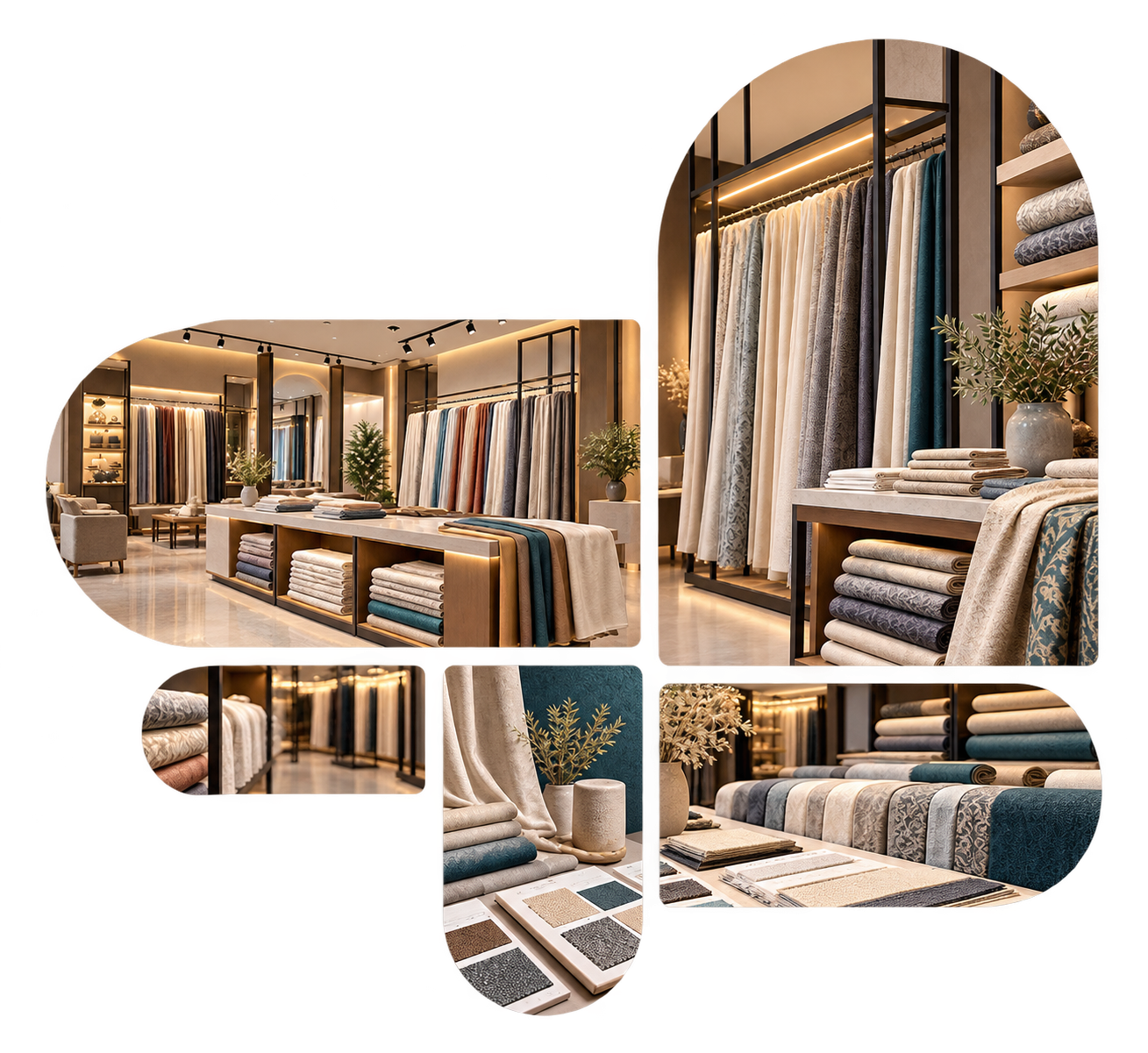 Luxury Textile Showroom Collage 1